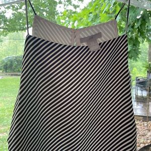 H&M diagonal black and white striped dress